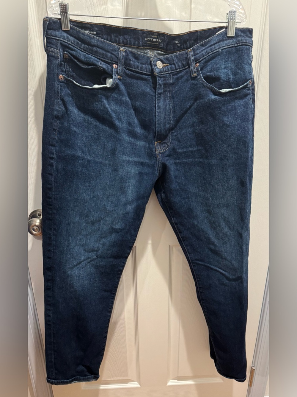 NWOT Lucky Brand Slim Men's Jeans in Dark Blue Denim Size 36W 30L